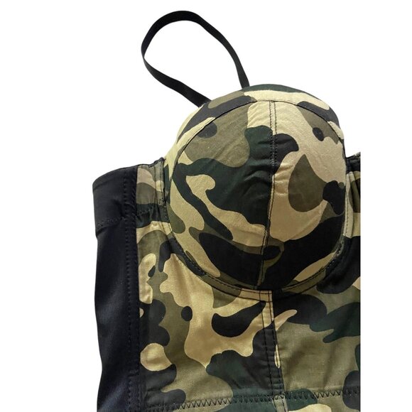 Giorgia Camo Bustier Green Size L NWT - Picture 4 of 10